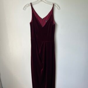 XSCAPE Velvet Tulip-Hem Dress